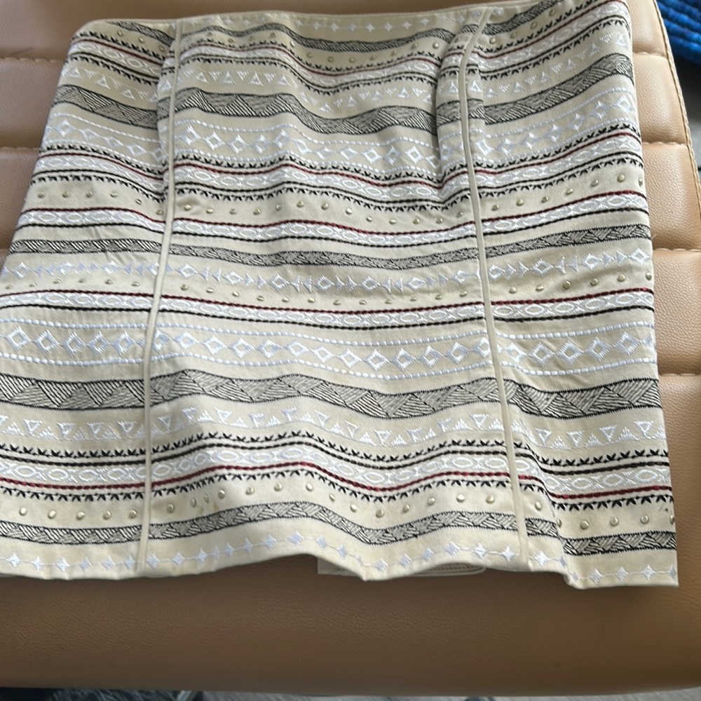 Bustier  Size 4  tan background  front design